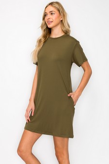 Women’s On The Go T- Shirt Dress With Pockets style 2