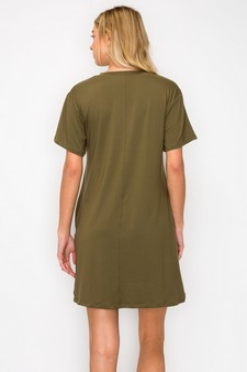 Women’s On The Go T- Shirt Dress With Pockets style 3