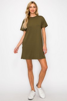 Women’s On The Go T- Shirt Dress With Pockets style 4