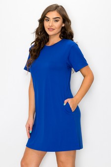 Women’s On The Go T- Shirt Dress With Pockets style 2