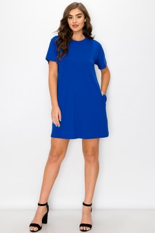 Women’s On The Go T- Shirt Dress With Pockets style 4