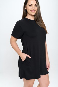 Women’s On The Go T- Shirt Dress With Pockets style 4