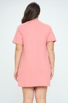 Women’s On The Go T- Shirt Dress With Pockets style 3