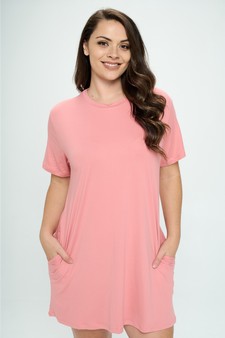 Women’s On The Go T- Shirt Dress With Pockets style 4