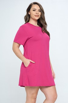 Women’s On The Go T- Shirt Dress With Pockets style 2