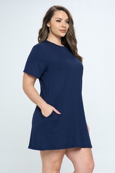 Women’s On The Go T- Shirt Dress With Pockets style 2