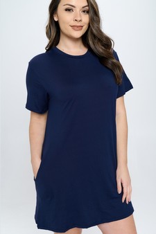 Women’s On The Go T- Shirt Dress With Pockets style 4