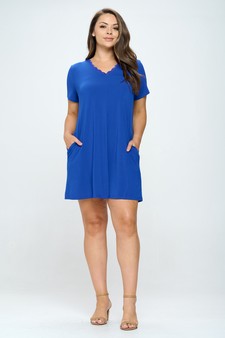 Women’s Lace Neckline Detail T-Shirt Dress style 5