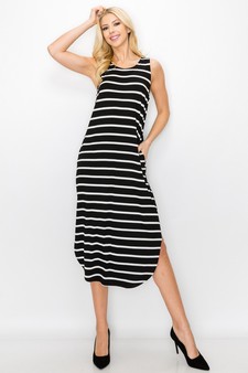 Women’s Casual Days Striped Maxi Dress style 4