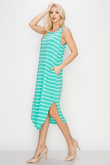 Women’s Casual Days Striped Maxi Dress style 2