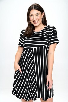 Women’s Multidirectional Lined A-line Dress style 4