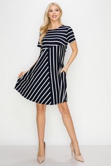 Women’s Multidirectional Lined A-line Dress style 4