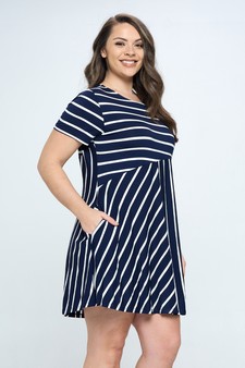 Women’s Multidirectional Lined A-line Dress style 2