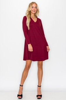 Women’s Pretty in Fall Long A-Line Dress style 4