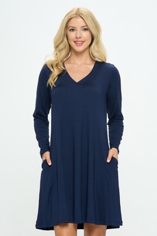 Women’s Pretty in Fall Long A-Line Dress style 4