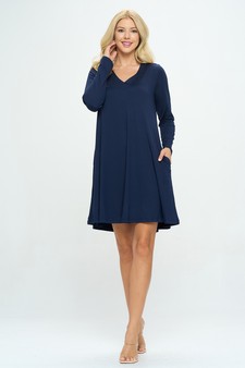 Women’s Pretty in Fall Long A-Line Dress style 5