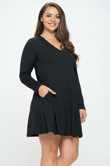 Women’s Pretty in Fall Long A-Line Dress style 2