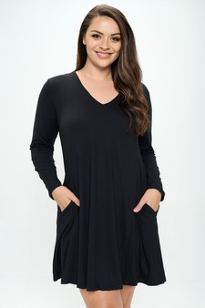 Women’s Pretty in Fall Long A-Line Dress style 4