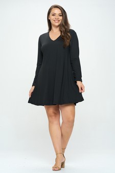 Women’s Pretty in Fall Long A-Line Dress style 5