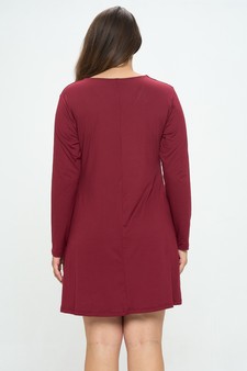 Women’s Pretty in Fall Long A-Line Dress style 3