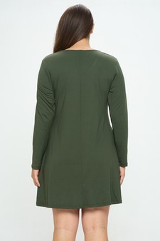 Women’s Pretty in Fall Long A-Line Dress style 3