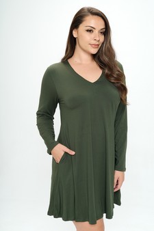 Women’s Pretty in Fall Long A-Line Dress style 4