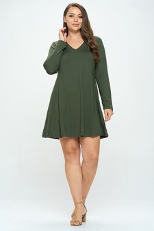 Women’s Pretty in Fall Long A-Line Dress style 5