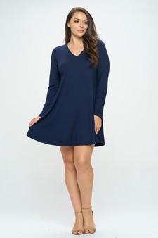 Women’s Pretty in Fall Long A-Line Dress style 5