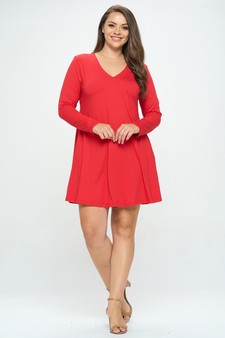 Women’s Pretty in Fall Long A-Line Dress style 5