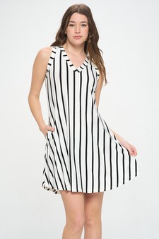 ETA 2/10/23 - Women's Striped Sleeveless Dress