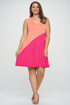 Women’s Voluminous Color Block Dress style 5