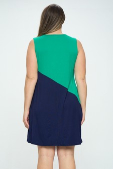 Women’s Voluminous Color Block Dress style 3