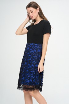 Women's Vibrant Elegance Lace Dress style 2