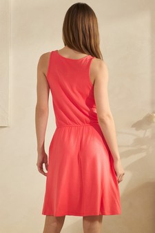 ETA 05/14/26 - French Terry Button Accent Drawstring Dress with Pockets (XL only) style 2