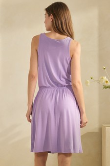 ETA 05/07/26 - French Terry Button Accent Drawstring Dress with Pockets (XL only) style 2