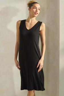 Women's Ribbed V-Neck Tank Dress style 4