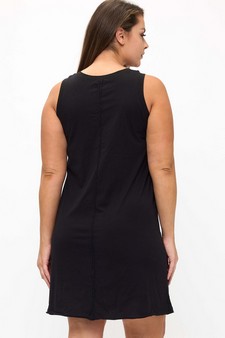 Women's Easy Breeze Raw Edge Sleeveless Cotton Dress style 2
