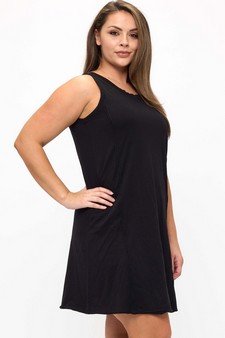 Women's Easy Breeze Raw Edge Sleeveless Cotton Dress style 3