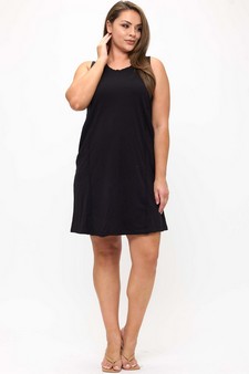 Women's Easy Breeze Raw Edge Sleeveless Cotton Dress style 5