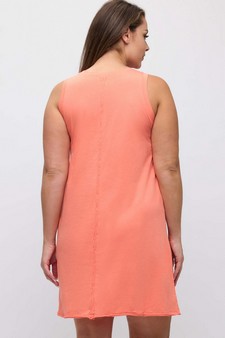 Women's Easy Breeze Raw Edge Sleeveless Cotton Dress style 2