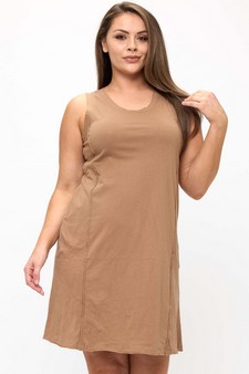 ETA 06/06/25 - Women's Easy Breeze Raw Edge Sleeveless Cotton Dress style 4