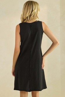 ETA 06/03/25 - Women's Easy Breeze Raw Edge Sleeveless Cotton Dress style 2