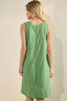 Women's Easy Breeze Raw Edge Sleeveless Cotton Dress style 2