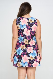 Women’s Assorted Hibiscus Sleeveless Dress style 3