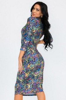 Women’s Luminescent Snake Print Dress style 3