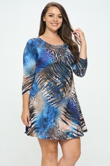 Womens Animal instinct Printed A-line Dress style 2