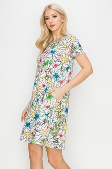 Women’s Sun-Kissed Flowers Printed Dress style 2