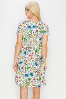 Women’s Sun-Kissed Flowers Printed Dress style 3