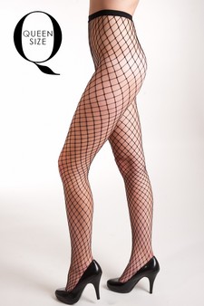 Lady's Fashion Large Gauge Fishnet Pantyhose - Queen size
