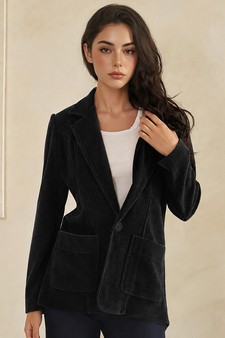ETA 07/31/26 - The Classic Soft Corduroy One-Button Blazer